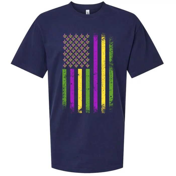 Mardi Gras Vintage Flag Celebration Sueded Cloud Jersey T-Shirt