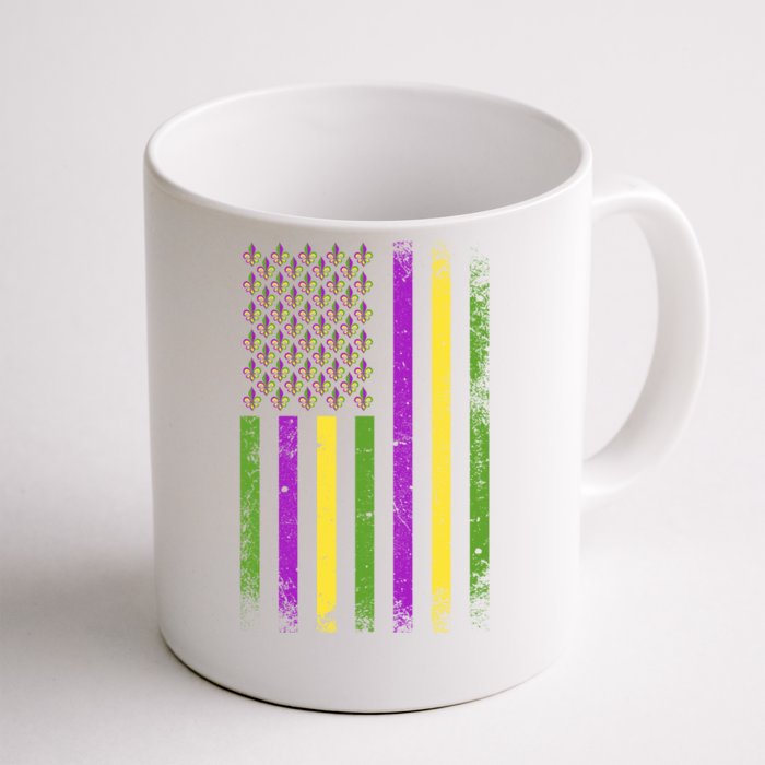 Mardi Gras Vintage Flag Celebration Front & Back Coffee Mug