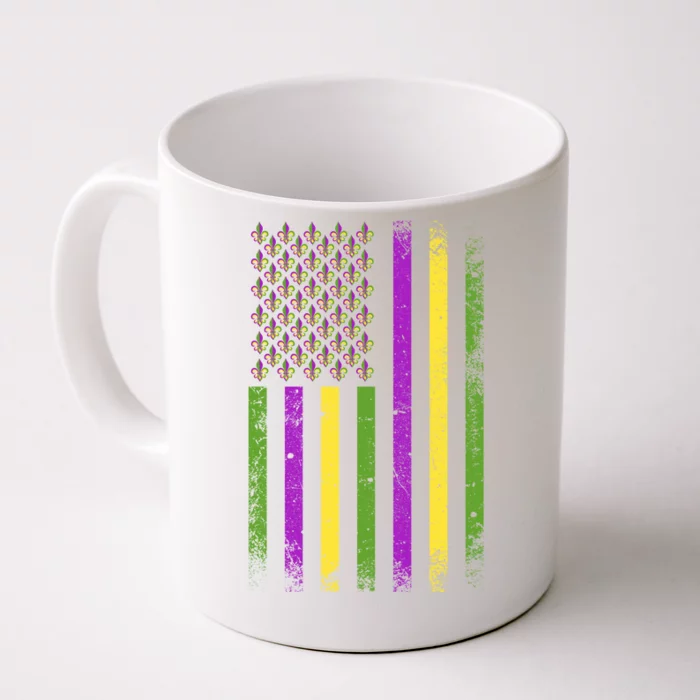 Mardi Gras Vintage Flag Celebration Front & Back Coffee Mug