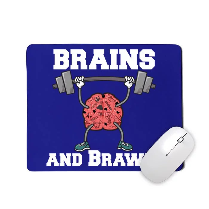 Men Gym Workout Brains And Brawn! Meaningful Gift Mousepad