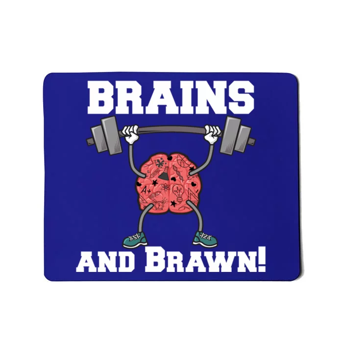 Men Gym Workout Brains And Brawn! Meaningful Gift Mousepad