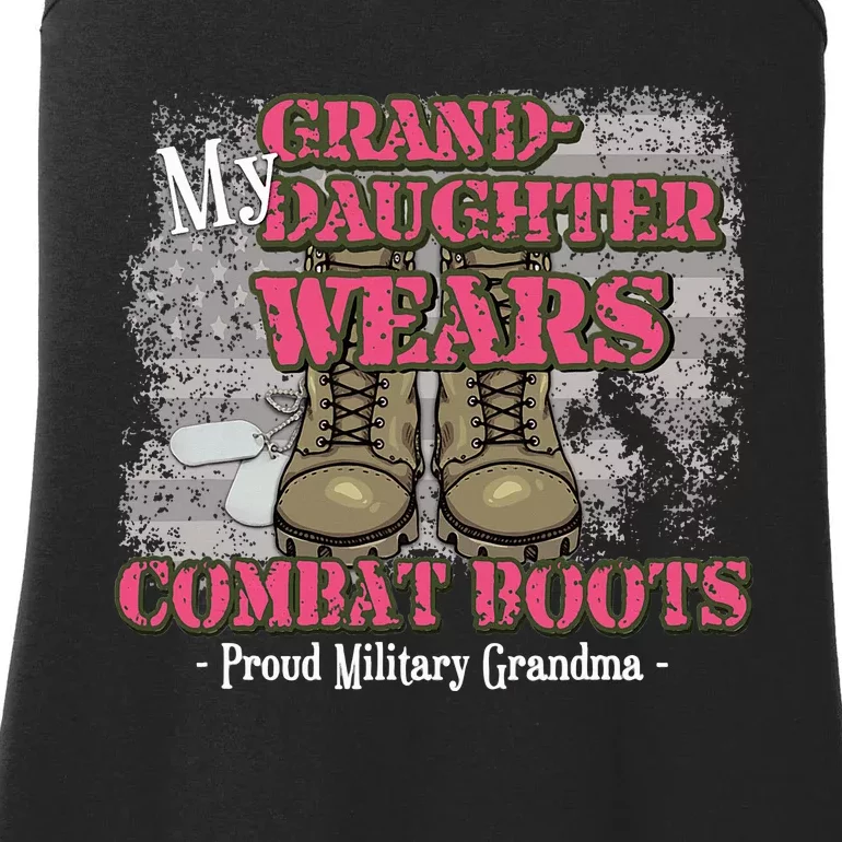 My Granddaughter Wears Combat Boots Proud Grandma Gifts Ladies Essential Tank