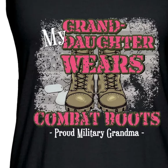 My Granddaughter Wears Combat Boots Proud Grandma Gifts Ladies Essential Flowy Tank