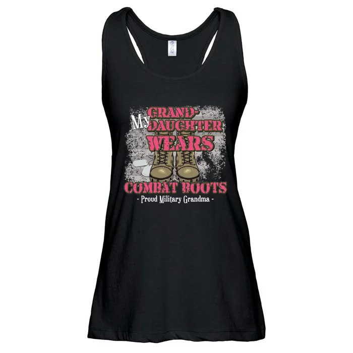 My Granddaughter Wears Combat Boots Proud Grandma Gifts Ladies Essential Flowy Tank