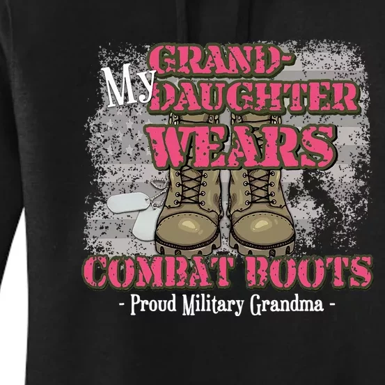 My Granddaughter Wears Combat Boots Proud Grandma Gifts Women's Pullover Hoodie