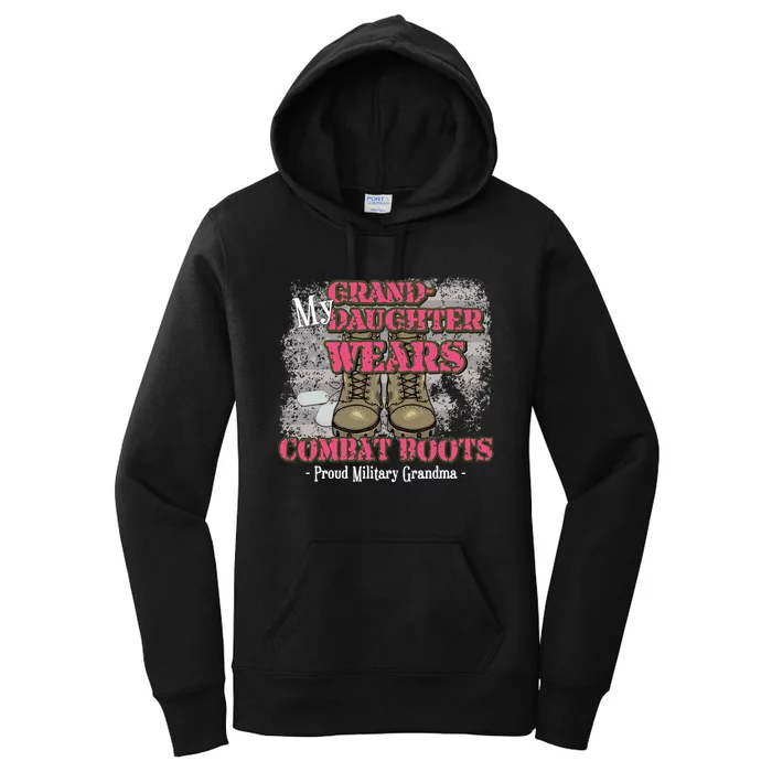 My Granddaughter Wears Combat Boots Proud Grandma Gifts Women's Pullover Hoodie