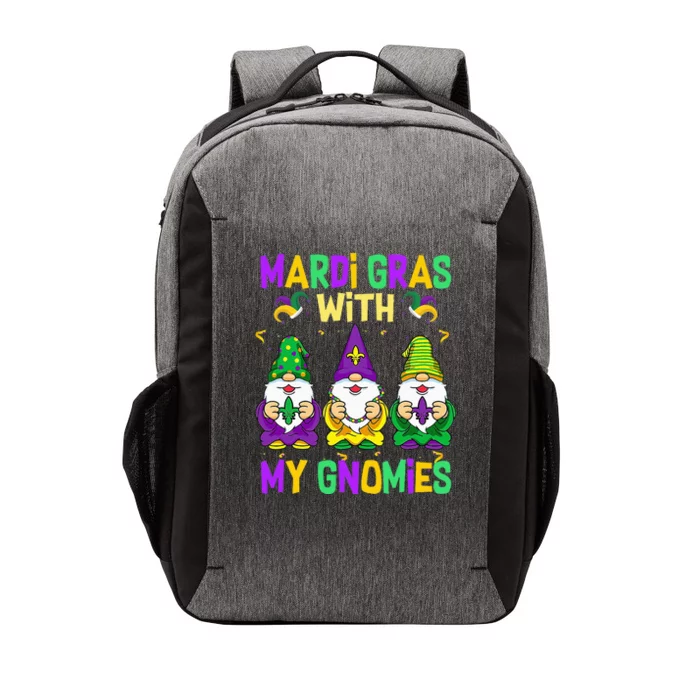 Mardi Gras With My Gnomies 2024 Mardi Gras Beads Gnomes Vector Backpack