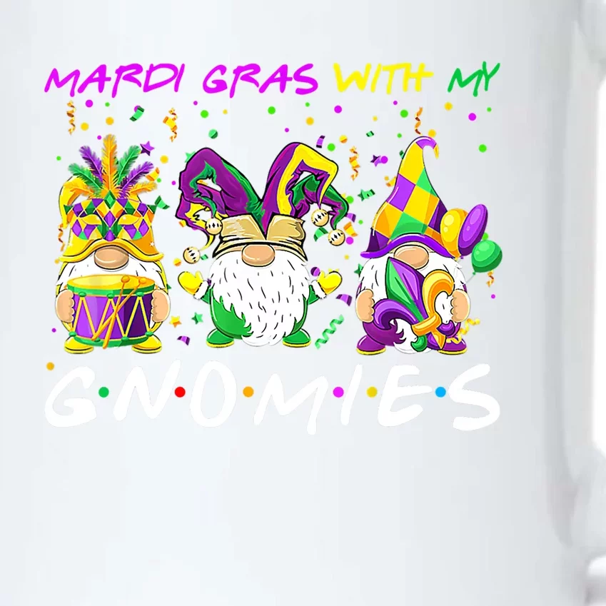 Mardi Gras With My Gnomies Three Gnome Costume Cute Gift Black Color Changing Mug