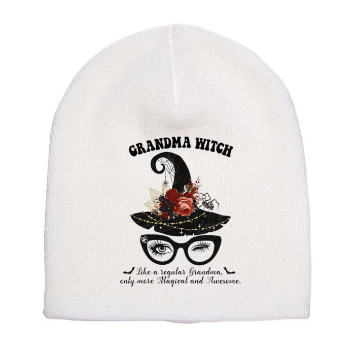 Magical Grandma Witch Awesome Halloween Witchy Grandma Short Acrylic Beanie