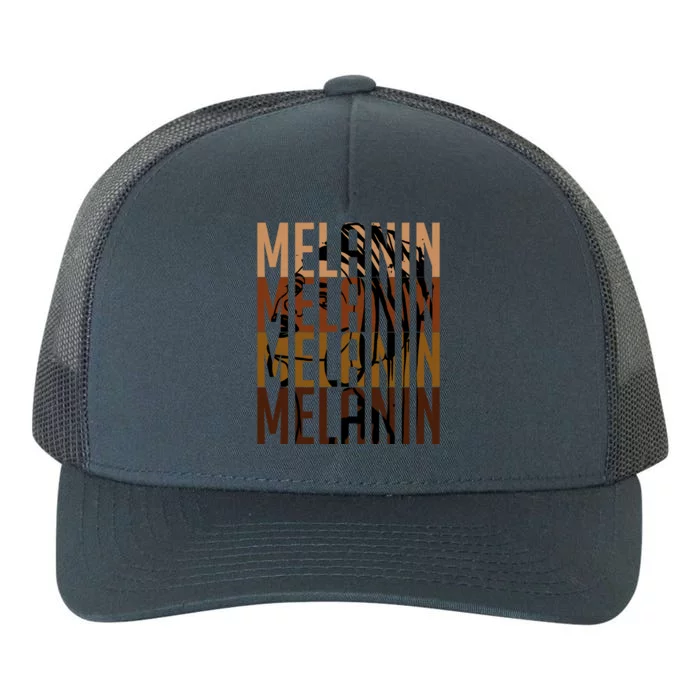 Melanin Graphic With Dashiki African Art Black History Gift Yupoong Adult 5-Panel Trucker Hat