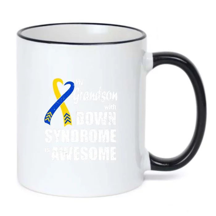 My Grandson With Down Syndrome Is Awesome Gift Family Matching Black Color Changing Mug