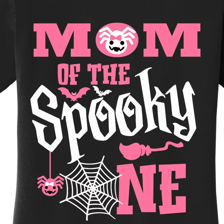 Mom Halloween 1st Birthday Matching Family Spooky One Girl Women's T-Shirt