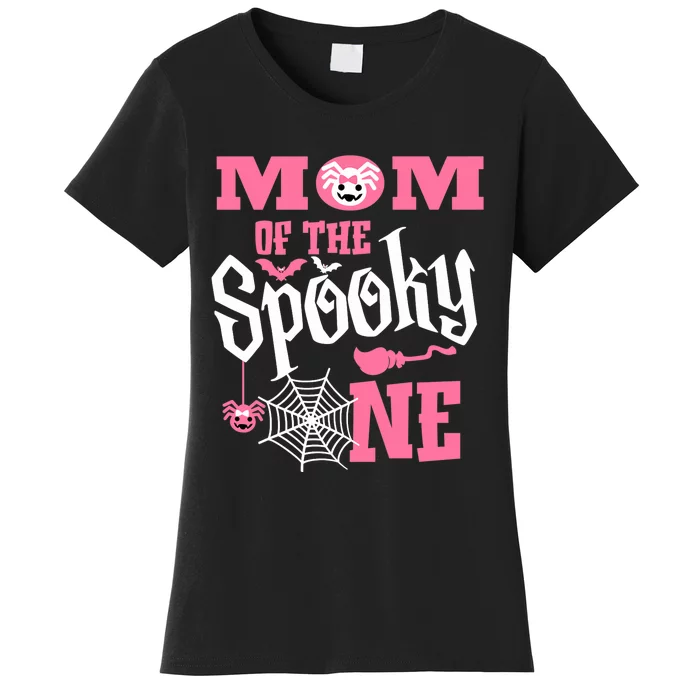 Mom Halloween 1st Birthday Matching Family Spooky One Girl Women's T-Shirt