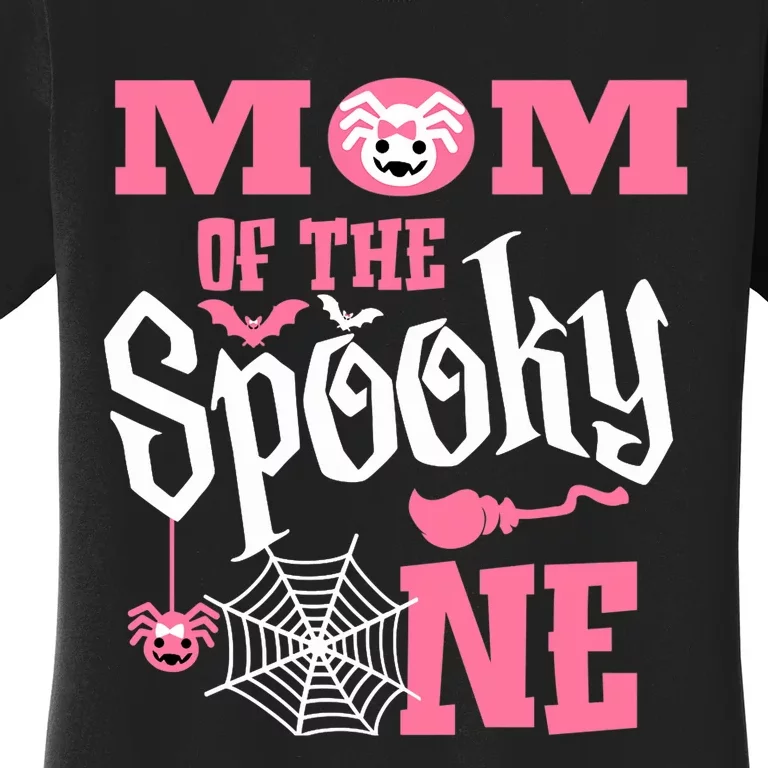 Mom Halloween 1st Birthday Matching Family Spooky One Girl Women's T-Shirt