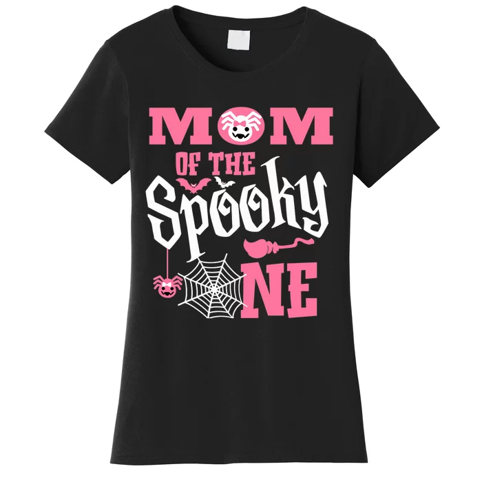 Mom Halloween 1st Birthday Matching Family Spooky One Girl Women's T-Shirt