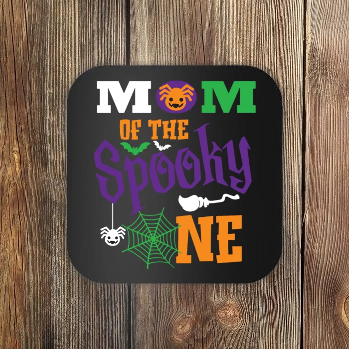 Mom Halloween 1st Birthday Matching Family Spooky One Boy Coaster