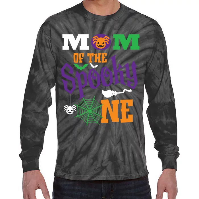 Mom Halloween 1st Birthday Matching Family Spooky One Boy Tie-Dye Long Sleeve Shirt