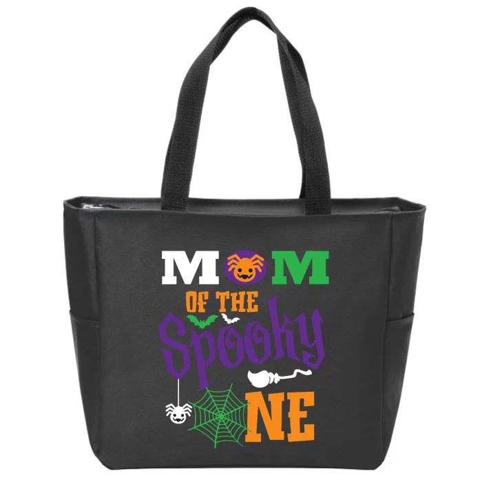 Mom Halloween 1st Birthday Matching Family Spooky One Boy Zip Tote Bag