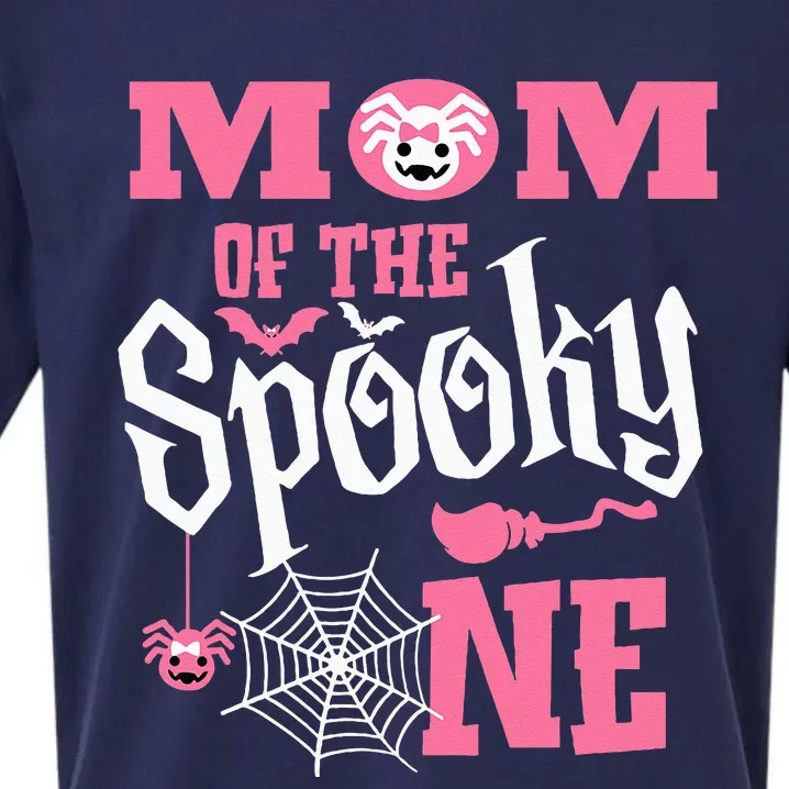 Mom Halloween 1st Birthday Matching Family Spooky One Girl Sueded Cloud Jersey T-Shirt