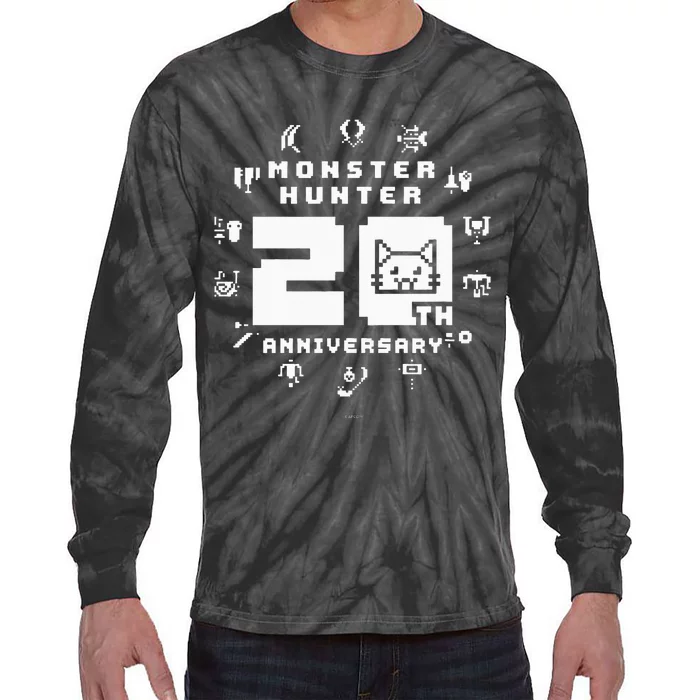 Monster Hunter 20th Anniversary Cute Logo (A) Tie-Dye Long Sleeve Shirt