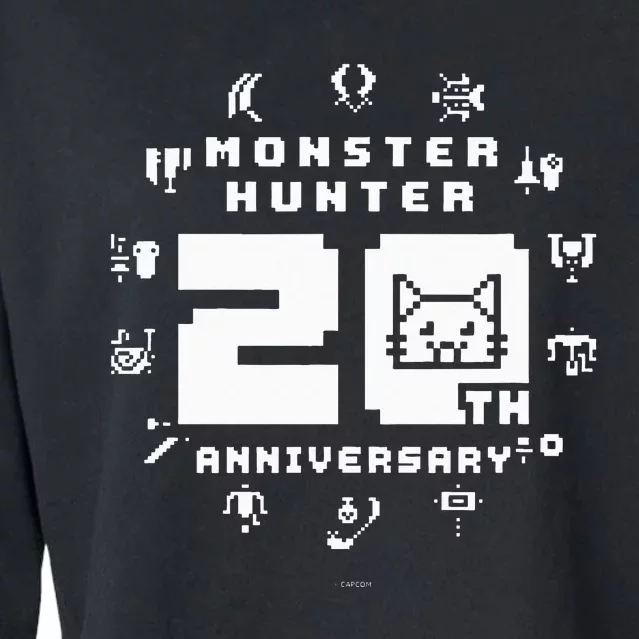 Monster Hunter 20th Anniversary Cute Logo (A) Cropped Pullover Crew