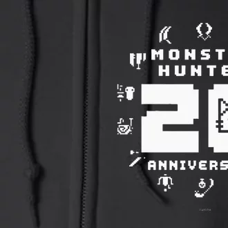 Monster Hunter 20th Anniversary Cute Logo (A) Full Zip Hoodie