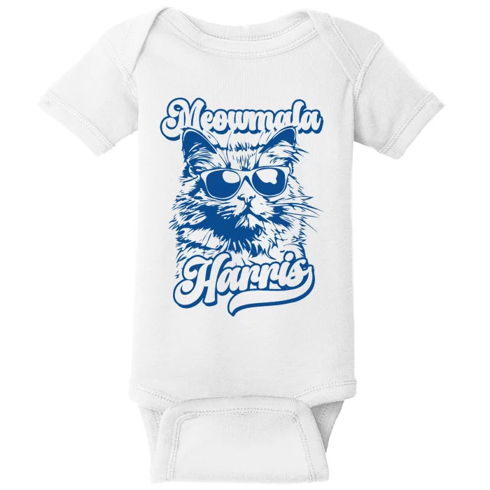 Meowmala Harris 2024 Funny Cat Lady Baby Bodysuit