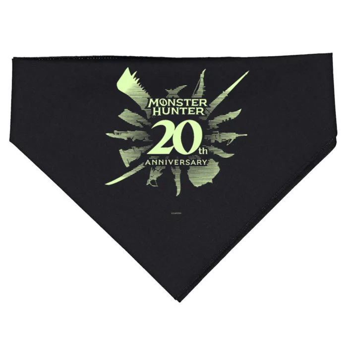 Monster Hunter 20th Anniversary Logo (C) USA-Made Doggie Bandana