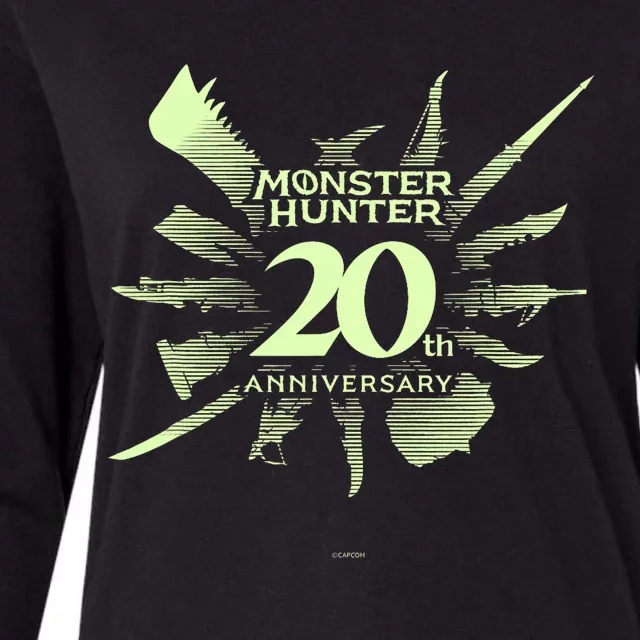 Monster Hunter 20th Anniversary Logo (C) Womens Cotton Relaxed Long Sleeve T-Shirt