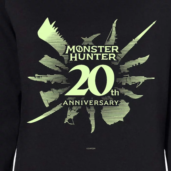 Monster Hunter 20th Anniversary Logo (C) Womens California Wash Sweatshirt