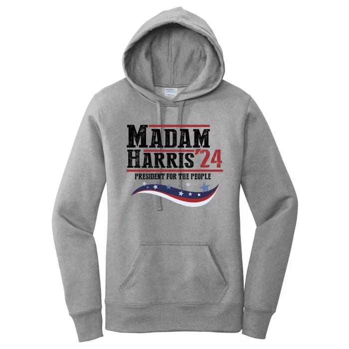 Madam Harris 2024 President For The People Women's Pullover Hoodie