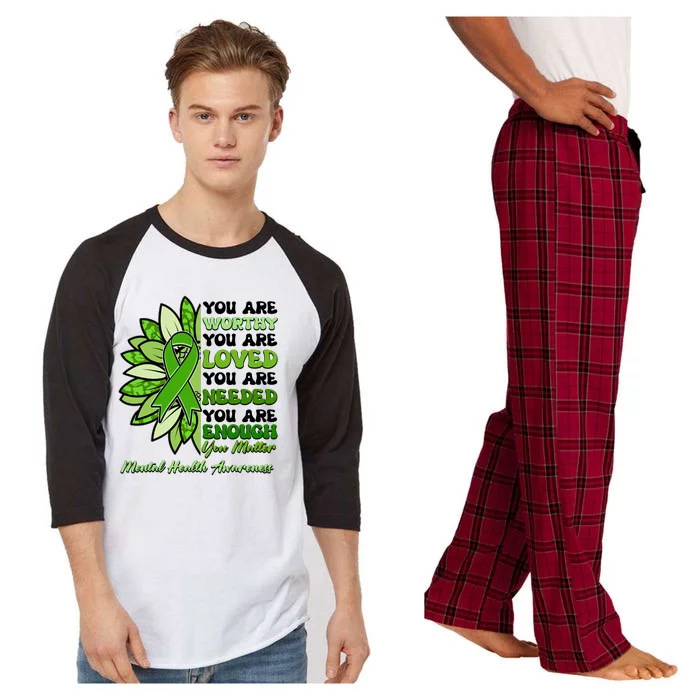 Mental Health Awareness You Matter Raglan Sleeve Pajama Set