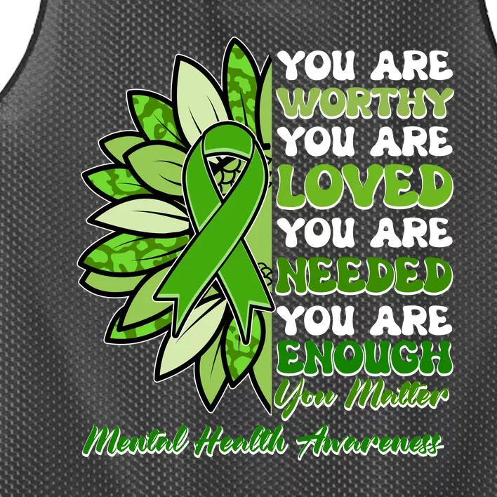 Mental Health Awareness You Matter Mesh Reversible Basketball Jersey Tank