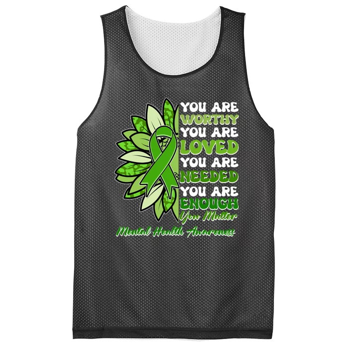 Mental Health Awareness You Matter Mesh Reversible Basketball Jersey Tank