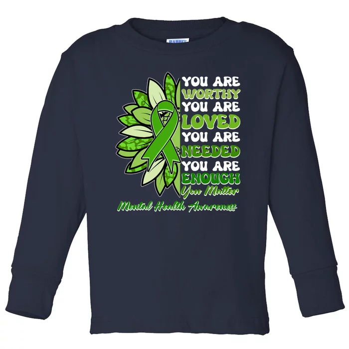 Mental Health Awareness You Matter Toddler Long Sleeve Shirt