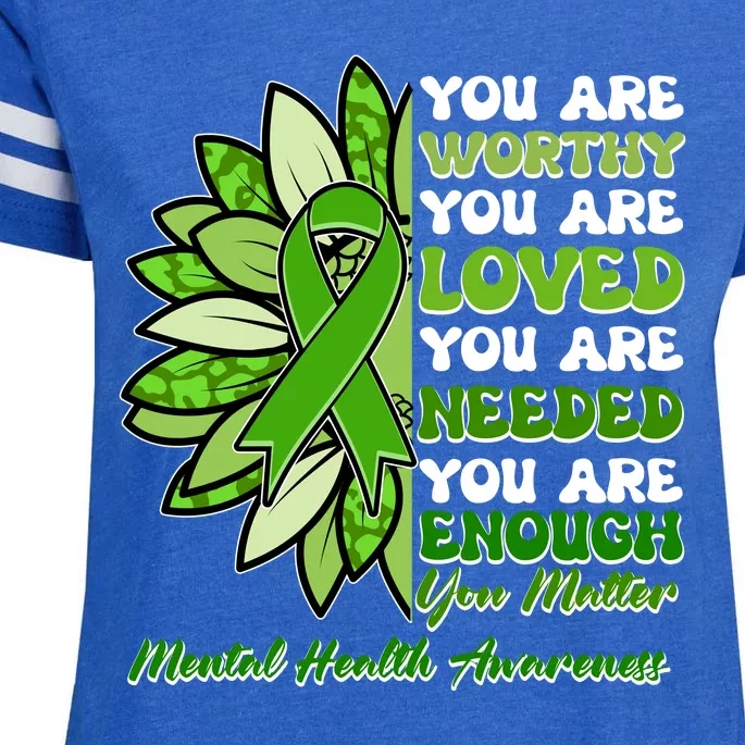 Mental Health Awareness You Matter Enza Ladies Jersey Football T-Shirt