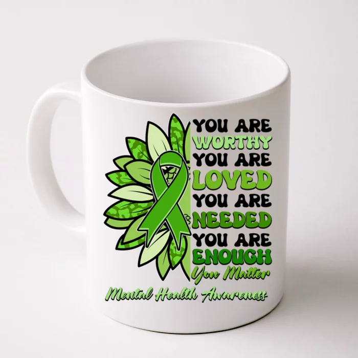 Mental Health Awareness You Matter Front & Back Coffee Mug