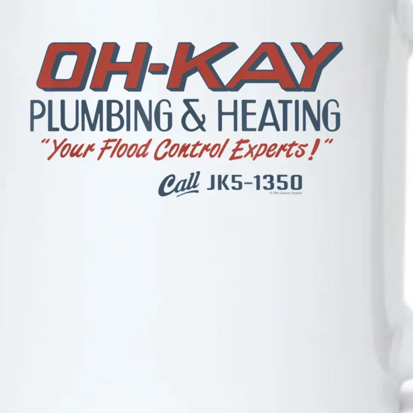 Mens Home Alone OHKAY Plumbing & Heating Black Color Changing Mug