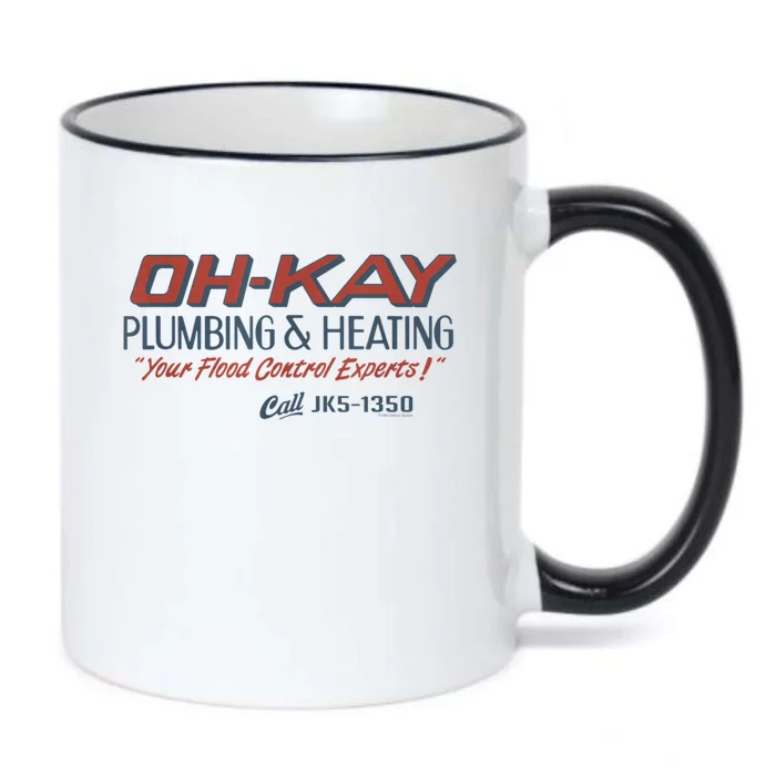 Mens Home Alone OHKAY Plumbing & Heating Black Color Changing Mug