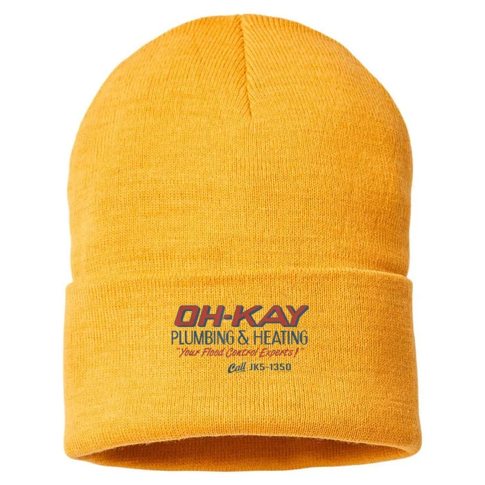 Mens Home Alone OHKAY Plumbing & Heating Sustainable Knit Beanie