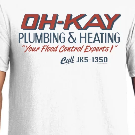 Mens Home Alone OHKAY Plumbing & Heating Pajama Set