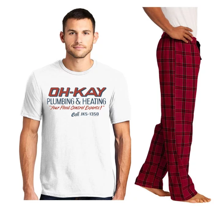 Mens Home Alone OHKAY Plumbing & Heating Pajama Set