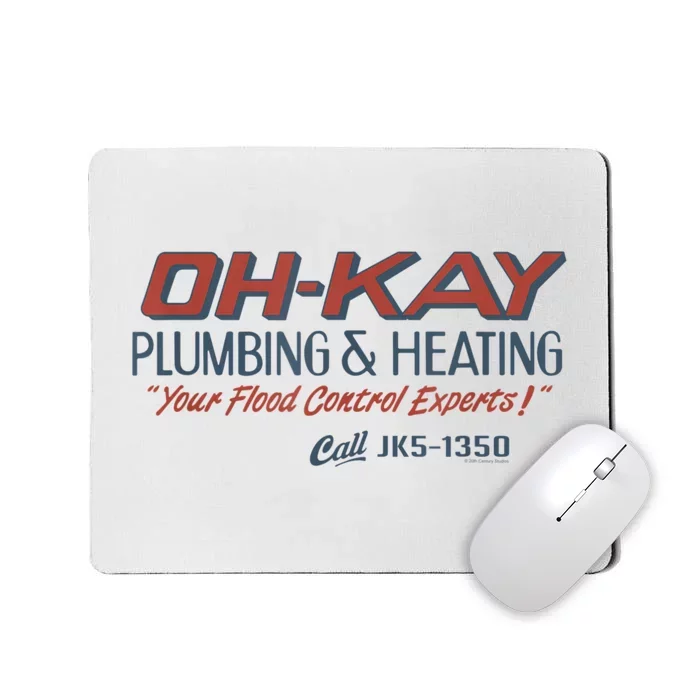 Mens Home Alone OHKAY Plumbing & Heating Mousepad