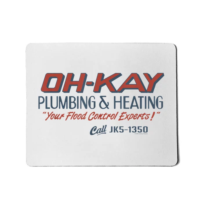 Mens Home Alone OHKAY Plumbing & Heating Mousepad