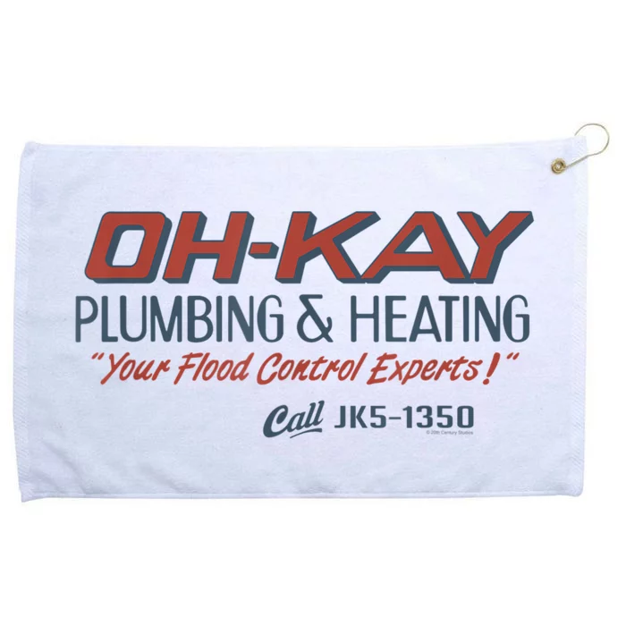 Mens Home Alone OHKAY Plumbing & Heating Grommeted Golf Towel