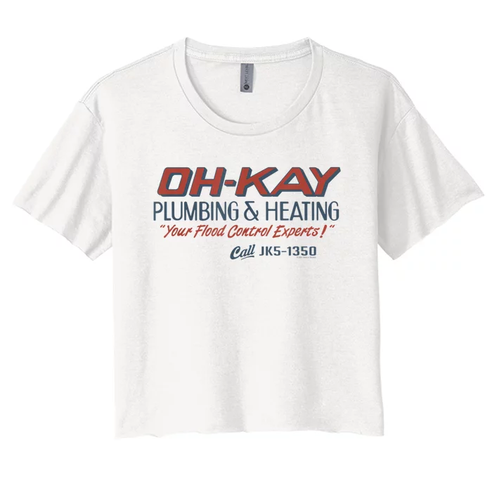 Mens Home Alone OHKAY Plumbing & Heating Women's Crop Top Tee