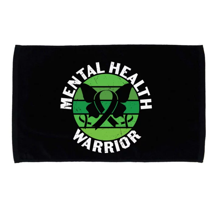 Mental Health Awareness Funny Mental Health Warrior Gift Microfiber Hand Towel