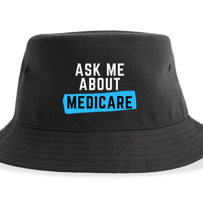 Medicare Health Ask Me About Medicare Sustainable Bucket Hat