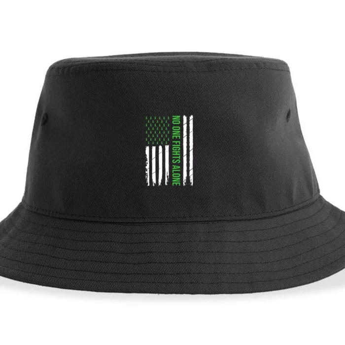 Mental Health Awareness Green Ribbon Sustainable Bucket Hat