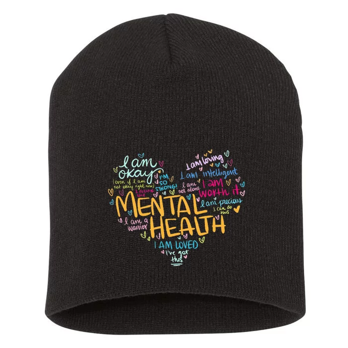 Mental Health Awareness Gifts Depression Short Acrylic Beanie